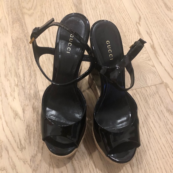 gucci platform wedge sandals
